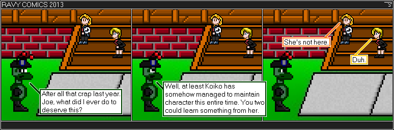 Look close and you should note subtle changes to 
character designs from one comic to the next.