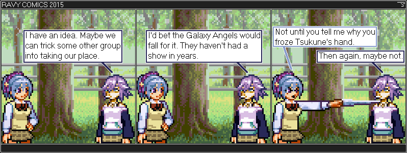 Rosario Vampire: Kurumu + Mizore. Where exactly is the top of Kurumu's bow?